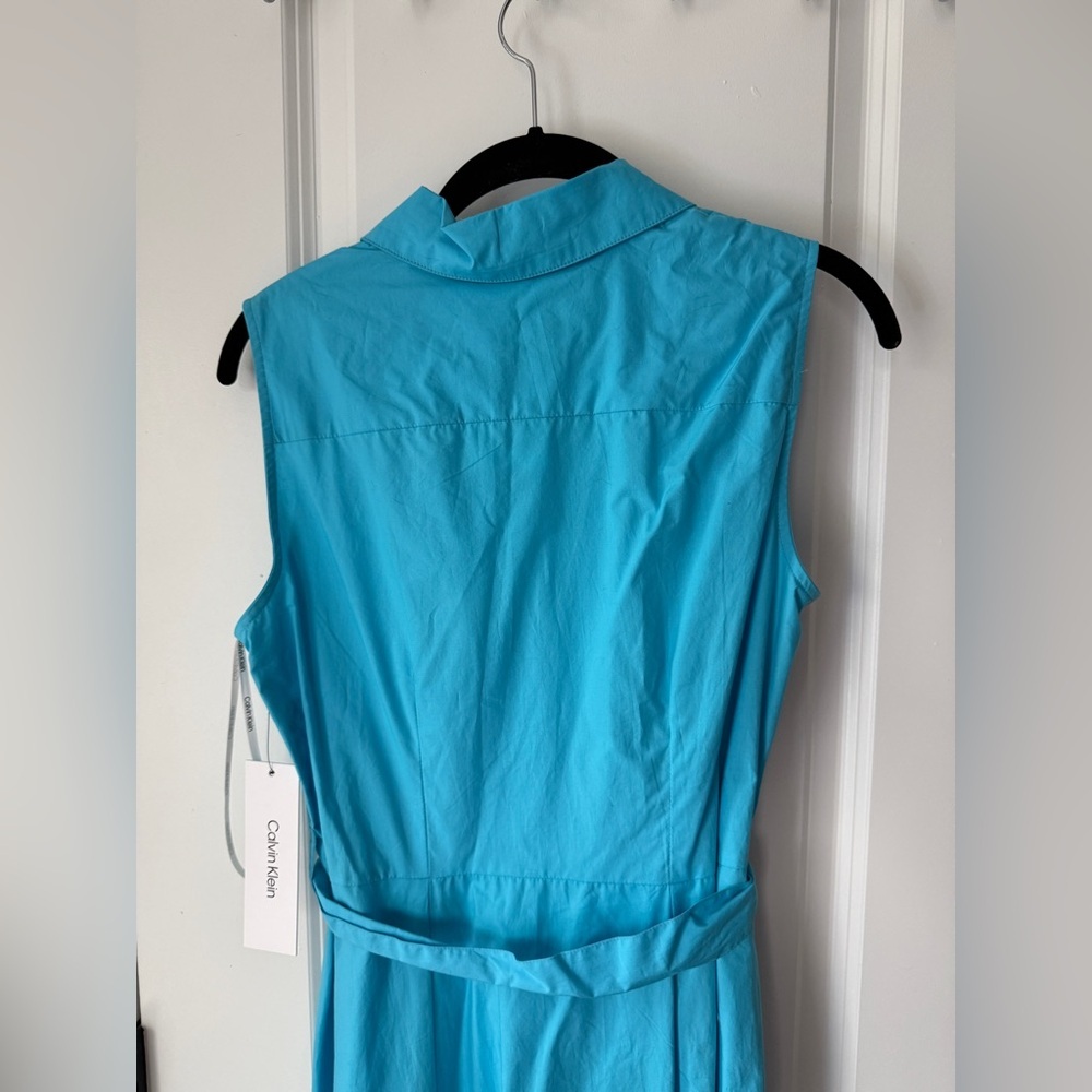 Calvin Klein Turquoise shirt Dress NWT - Picture 6 of 7
